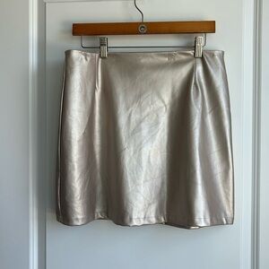 Dynamite gold zipper mini skirt